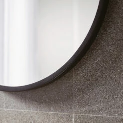 Origins Living Docklands Round Mirror 800mm - Matt Black -TAP WAREHOUSE Shop dockland012