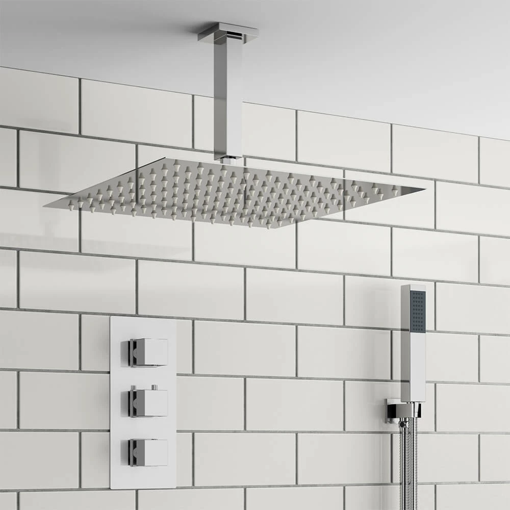 James Concealed Shower Valve, Fixed Head & Shower Handset Kit - 180mm Arm 3 James Concealed Shower Valve, Fixed Head & Shower Handset Kit - 180mm Arm