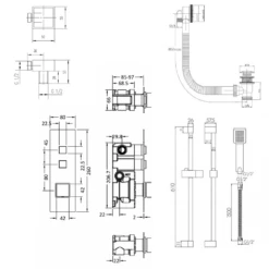 Kealey Concealed Thermostatic Push Button Shower Valve, Slide Rail Kit & Overflow Bath Filler 7 Kealey Concealed Thermostatic Push Button Shower Valve, Slide Rail Kit & Overflow Bath Filler -TAP WAREHOUSE Shop dr kealey concealed shower kit tech5B15D