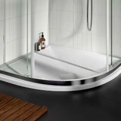 Drench 25mm Wafer Thin Luxury Stone Quadrant Shower Tray - 900x900
