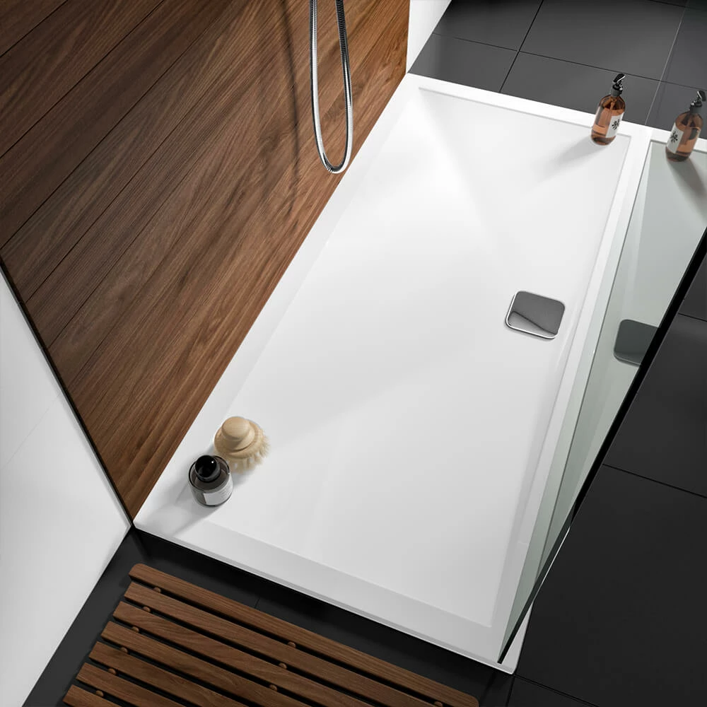 Drench 25mm Wafer Thin Luxury Stone Rectangular Shower Tray - 1700x900 7 Drench 25mm Wafer Thin Luxury Stone Rectangular Shower Tray - 1700x900 - Image 5