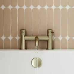 Core Deck Mounted Bath Filler - Brushed Brass 15 Core Deck Mounted Bath Filler - Brushed Brass -TAP WAREHOUSE Shop drench core bath filler brushed brass lifestyle 4