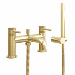 Core Bath Shower Mixer Tap - Brushed Brass -TAP WAREHOUSE Shop drench core bath shower mixer brass