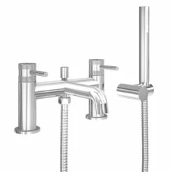 Core Bath Shower Mixer Tap - Brushed Brass -TAP WAREHOUSE Shop drench core bath shower mixer chrome