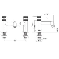 Core Deck Mounted Bath Filler - Brushed Brass 23 Core Deck Mounted Bath Filler - Brushed Brass -TAP WAREHOUSE Shop drench core deck mounted bath filler tech