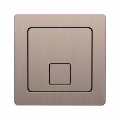 Drench Square Dual Flush Button - Brushed Brass -TAP WAREHOUSE Shop drench dual flush button brushed bronze cutout