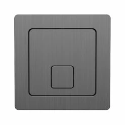 Drench Square Dual Flush Button - Brushed Brass -TAP WAREHOUSE Shop drench dual flush button gunmetal cutout