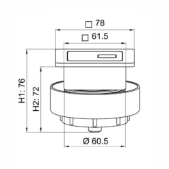 Drench Square Dual Flush Button - Brushed Brass -TAP WAREHOUSE Shop drench dual flush button tech