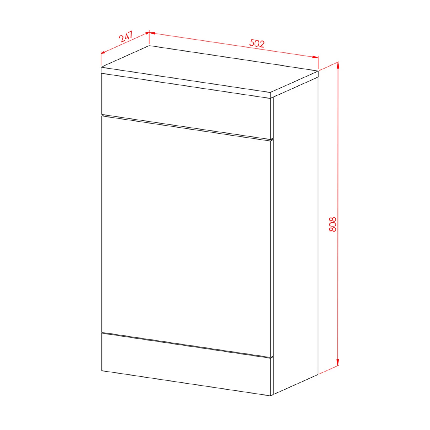 Dylan 500mm Back To Wall Toilet Unit - Green 6 Dylan 500mm Back To Wall Toilet Unit - Green - Image 4