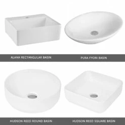 Emily 500mm Wall Mounted Natural Oak 1 Drawer Unit -TAP WAREHOUSE Shop drench emily 500mm countertop basins 1