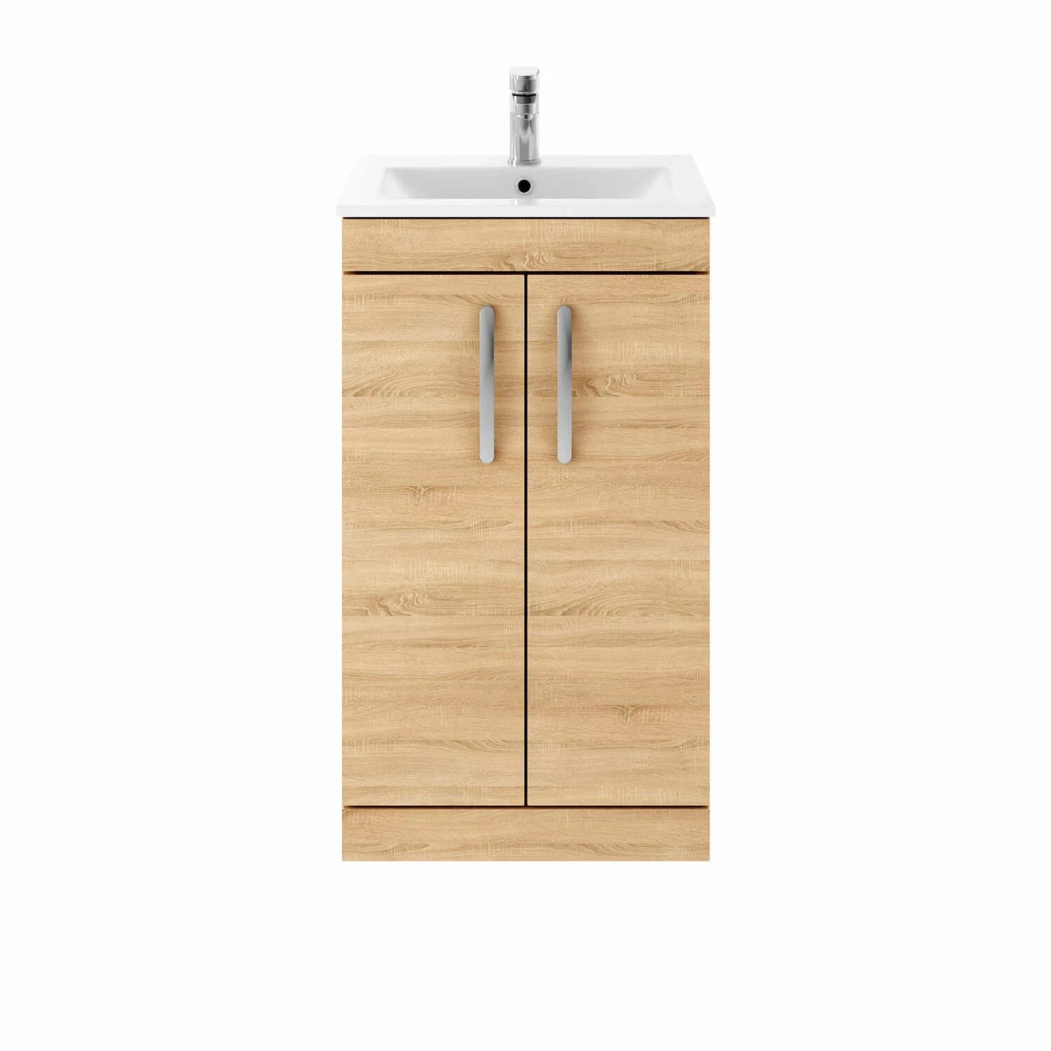 Emily 1000mm Bathroom Toilet & Sink Unit - Natural Oak - Harbour Clarity 525mm Toilet & Seat - Basin B - 18mm Height - Concealed Cistern 11 Emily 1000mm Bathroom Toilet & Sink Unit - Natural Oak - Harbour Clarity 525mm Toilet & Seat - Basin B - 18mm Height - Concealed Cistern - Image 9