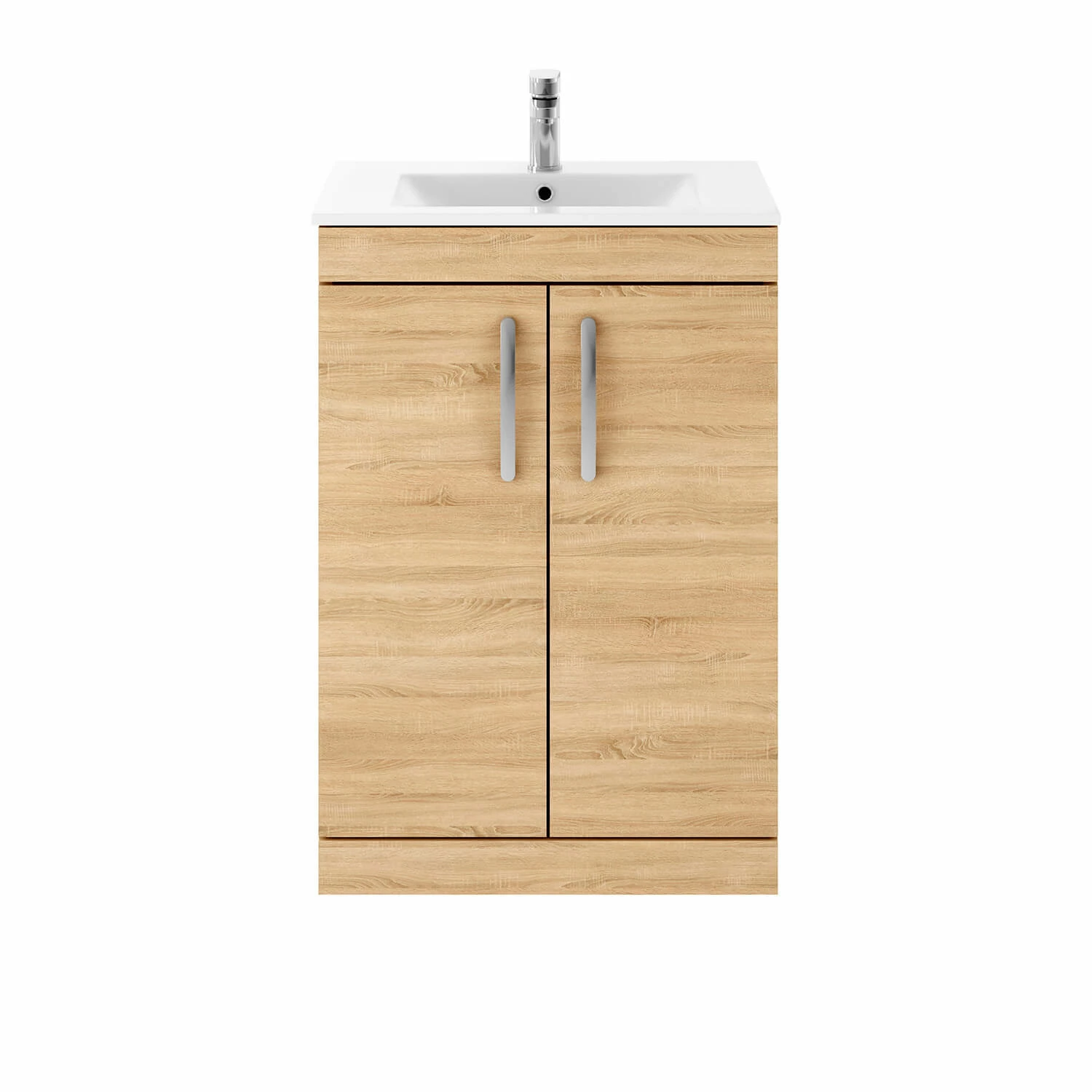 Emily 1100mm Bathroom Toilet & Sink Unit - Natural Oak - Harbour Clarity 525mm Toilet & Seat - Basin A - 40mm Height - Concealed Cistern 11 Emily 1100mm Bathroom Toilet & Sink Unit - Natural Oak - Harbour Clarity 525mm Toilet & Seat - Basin A - 40mm Height - Concealed Cistern - Image 9
