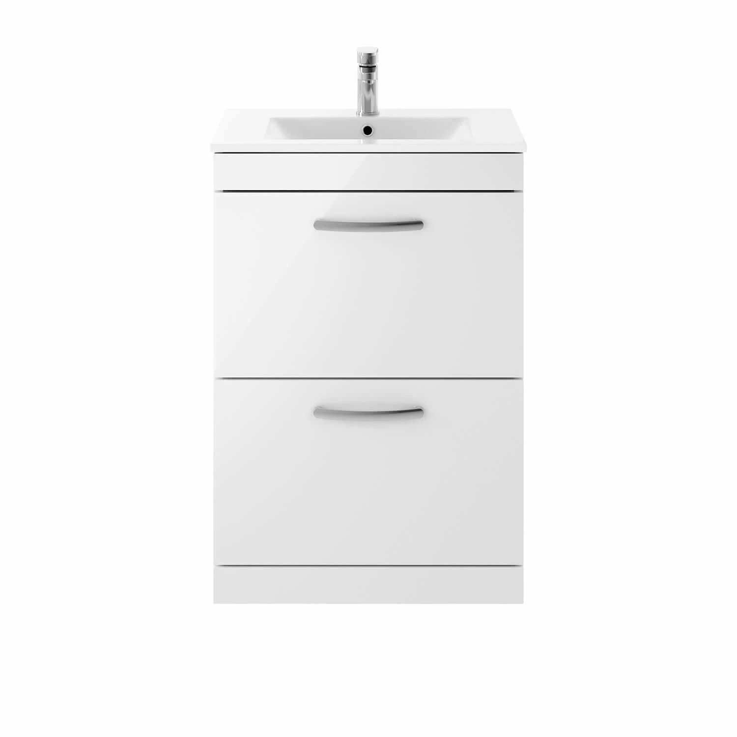Emily 1100mm Combination Bathroom Toilet & Sink Unit With Minimalist Basin - White Gloss 11 Emily 1100mm Combination Bathroom Toilet & Sink Unit With Minimalist Basin - White Gloss - Image 9