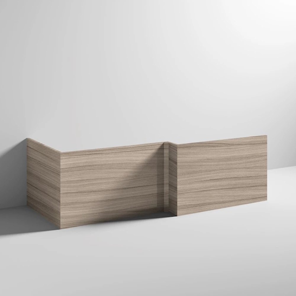 Emily L-Shaped Square Front Bath Panel - Gloss Grey 7 Emily L-Shaped Square Front Bath Panel - Gloss Grey - Image 5