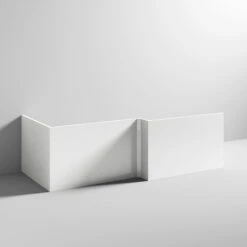 Emily L-Shaped Square Front Bath Panel - Gloss Grey