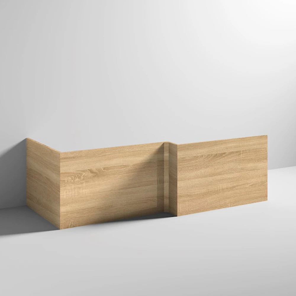 Emily L-Shaped Square Front Bath Panel - Gloss Grey 4 Emily L-Shaped Square Front Bath Panel - Gloss Grey - Image 2