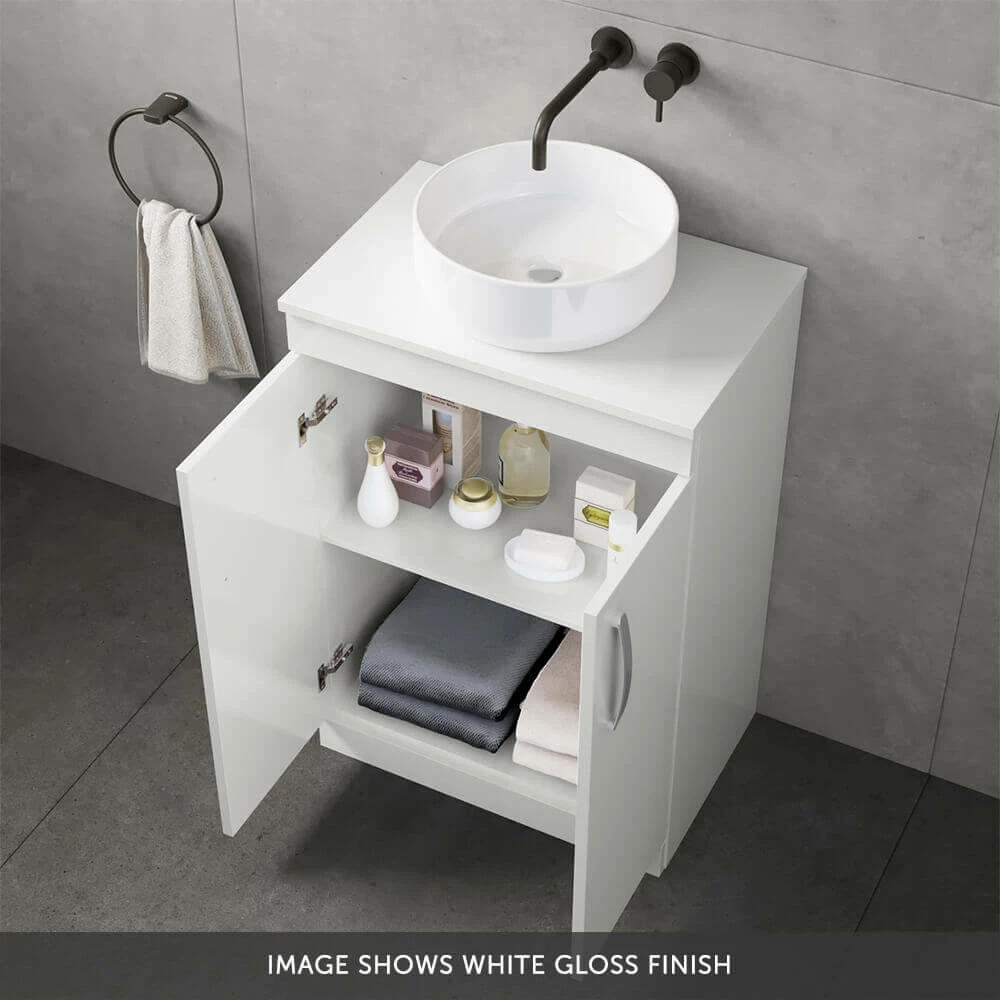 Emily 1000mm Combination Bathroom Toilet & Sink Unit With Minimalist Basin, Harbour Clarity 525mm Projection Toilet And Cistern - White Gloss 5 Emily 1000mm Combination Bathroom Toilet & Sink Unit With Minimalist Basin, Harbour Clarity 525mm Projection Toilet And Cistern - White Gloss - Image 3