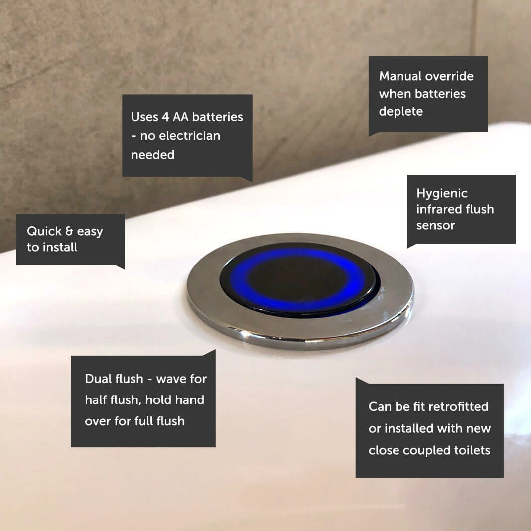 Drench No Touch Infrared Hands Free Toilet Flush Conversion Kit 4 Drench No Touch Infrared Hands Free Toilet Flush Conversion Kit - Image 2
