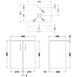 Jack Wall Mounted White Gloss 460mm Vanity Unit & Basin -TAP WAREHOUSE Shop drench jack wall mounted 460mm vanity unit and basin tech