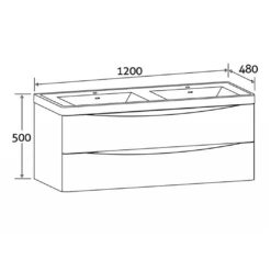 Maia 1200mm Wall Mounted Gloss White Vanity Unit & Opal White Glass Double Basin 25 Maia 1200mm Wall Mounted Gloss White Vanity Unit & Opal White Glass Double Basin -TAP WAREHOUSE Shop drench maia 120cm wall double basin unit tech