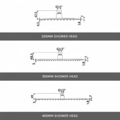 Christina Concealed Thermostatic Push Button Shower Valve & 300mm Fixed Shower Head - 150mm Ceiling Arm 12 Christina Concealed Thermostatic Push Button Shower Valve & 300mm Fixed Shower Head - 150mm Ceiling Arm -TAP WAREHOUSE Shop drench melanie shower valve kit options 2