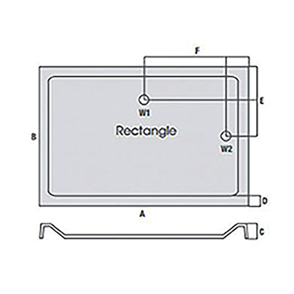 Drench MineralStone 40mm Low Profile Rectangular Shower Tray - 1700x800 6 Drench MineralStone 40mm Low Profile Rectangular Shower Tray - 1700x800 - Image 4