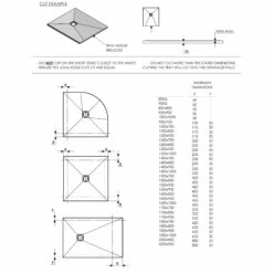Drench Naturals White Thin Slate-Effect Square Shower Tray - 900 X 900mm 18 Drench Naturals White Thin Slate-Effect Square Shower Tray - 900 X 900mm -TAP WAREHOUSE Shop drench naturals tray guide image