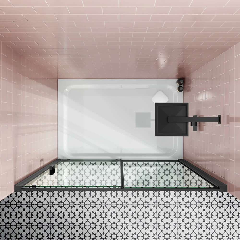 Harbour Primrose 6mm Single Matt Black Sliding Shower Door 1200mm & 800mm Side Panel 7 Harbour Primrose 6mm Single Matt Black Sliding Shower Door 1200mm & 800mm Side Panel - Image 5