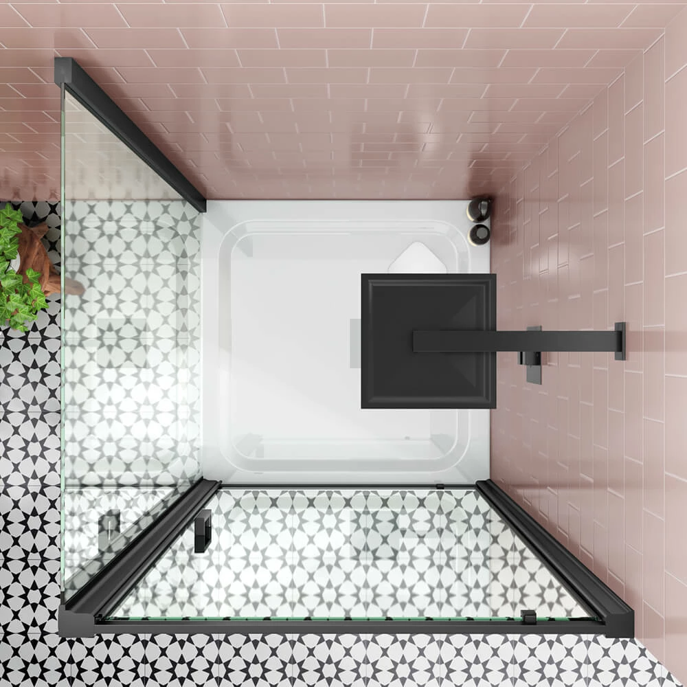 Harbour Primrose 6mm Matt Black Pivot Shower Door - 760mm 6 Harbour Primrose 6mm Matt Black Pivot Shower Door - 760mm - Image 4