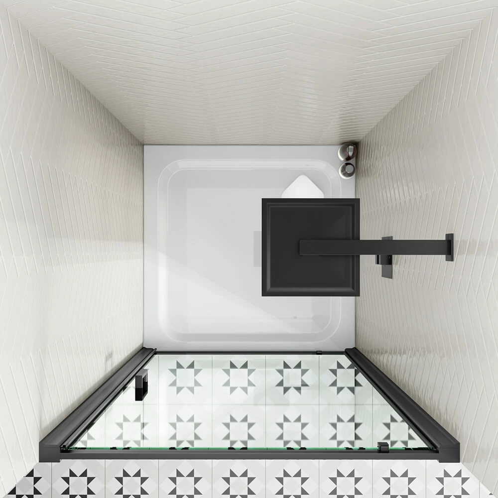 Harbour Primrose 6mm Matt Black Pivot Shower Door - 760mm 8 Harbour Primrose 6mm Matt Black Pivot Shower Door - 760mm - Image 6