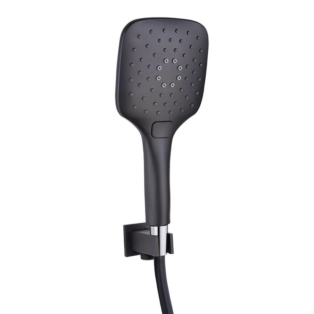 Noir Matt Black Square Concealed Shower System With Fixed Head & Wall Mounted Shower Handset 5 Noir Matt Black Square Concealed Shower System With Fixed Head & Wall Mounted Shower Handset - Image 3