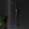 Noir Matt Black Round Exposed Height-Adjustable Rigid Riser Rail Shower System 2 Noir Matt Black Round Exposed Height-Adjustable Rigid Riser Rail Shower System -TAP WAREHOUSE Shop drench noir round exposed shower set lifestyle