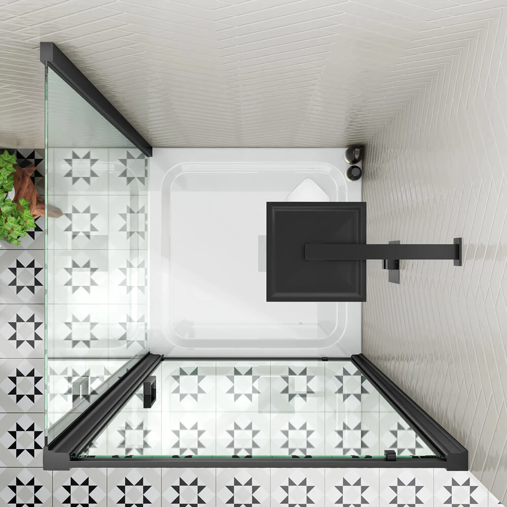 Harbour Primrose 6mm Matt Black Pivot Shower Door - 760mm 10 Harbour Primrose 6mm Matt Black Pivot Shower Door - 760mm - Image 8