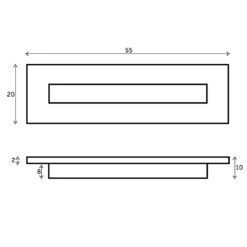 Drench Gloss White Rectangle Overflow Insert 13 Drench Gloss White Rectangle Overflow Insert -TAP WAREHOUSE Shop drench rectangular overflow cover tech