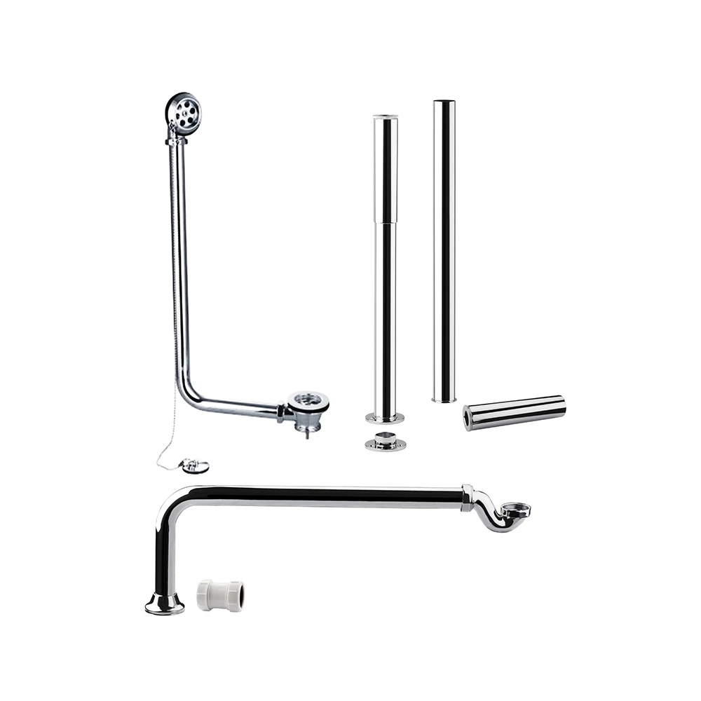 Drench Luxury Traditional Roll Top Bath Kit Chrome 3 Drench Luxury Traditional Roll Top Bath Kit Chrome