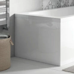 Drench P-Shaped Shower Bath End Panel - 700mm