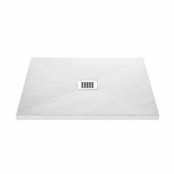 Drench Naturals White Thin Slate-Effect Square Shower Tray - 900 X 900mm 14 Drench Naturals White Thin Slate-Effect Square Shower Tray - 900 X 900mm -TAP WAREHOUSE Shop drench white ultra thin square shower tray cutout