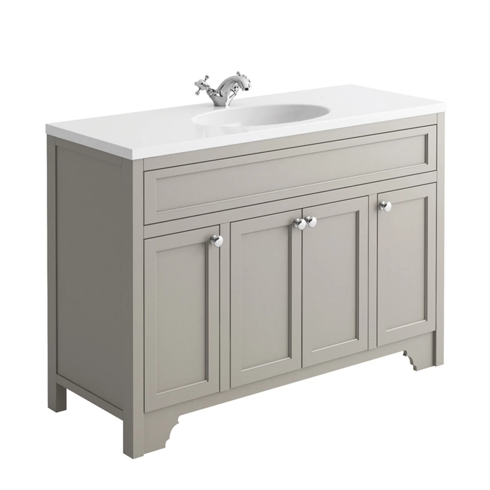 Butler & Rose Beatrice 1200mm Floorstanding Single Basin Vanity Unit - Spa Grey 4 Butler & Rose Beatrice 1200mm Floorstanding Single Basin Vanity Unit - Spa Grey - Image 2