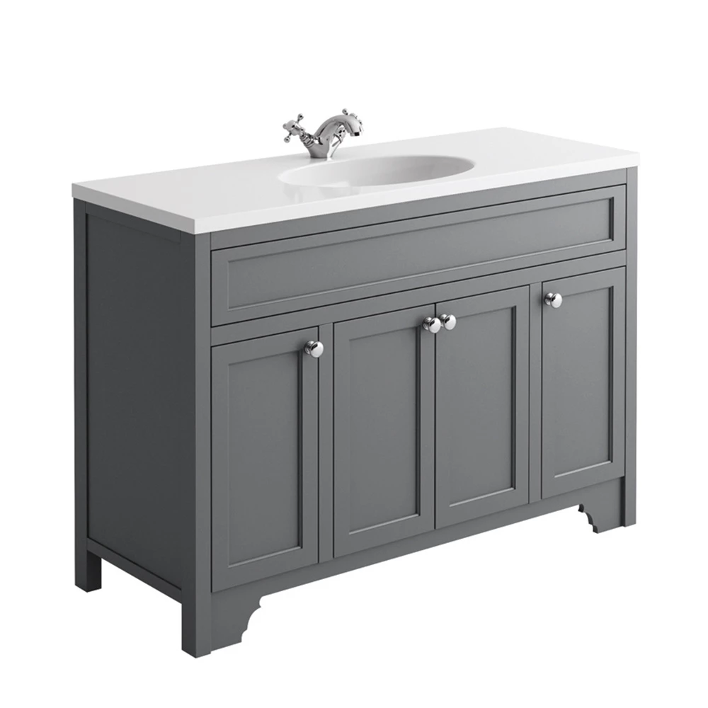 Butler & Rose Beatrice 1200mm Floorstanding Single Basin Vanity Unit - Spa Grey 5 Butler & Rose Beatrice 1200mm Floorstanding Single Basin Vanity Unit - Spa Grey - Image 3