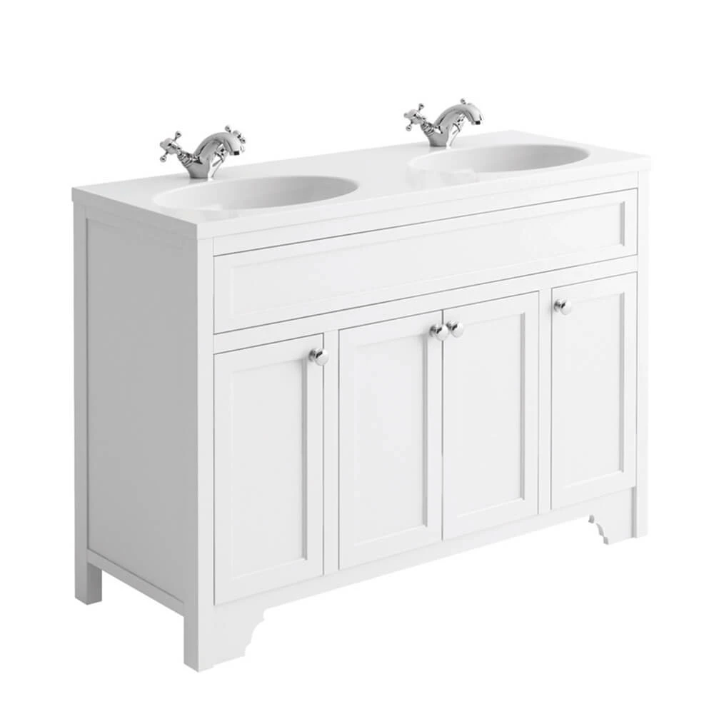 Butler & Rose Beatrice 1200mm Floorstanding Double Basin Vanity Unit - Spa Grey 4 Butler & Rose Beatrice 1200mm Floorstanding Double Basin Vanity Unit - Spa Grey - Image 2