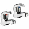 Vellamo Loop Basin Pillar Taps -TAP WAREHOUSE Shop dv12