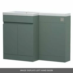 Dylan 1100mm Combination Left Hand Basin & Toilet Unit - Green 20 Dylan 1100mm Combination Left Hand Basin & Toilet Unit - Green -TAP WAREHOUSE Shop dylan 1100 combi unit left basin green banner