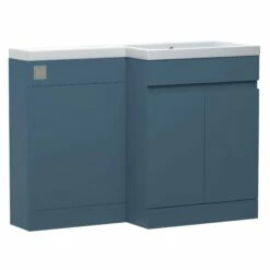 Dylan 1100mm Combination Right Hand Basin & Toilet Unit - Blue 17 Dylan 1100mm Combination Right Hand Basin & Toilet Unit - Blue -TAP WAREHOUSE Shop dylan 1100 combi unit right basin blue cutout