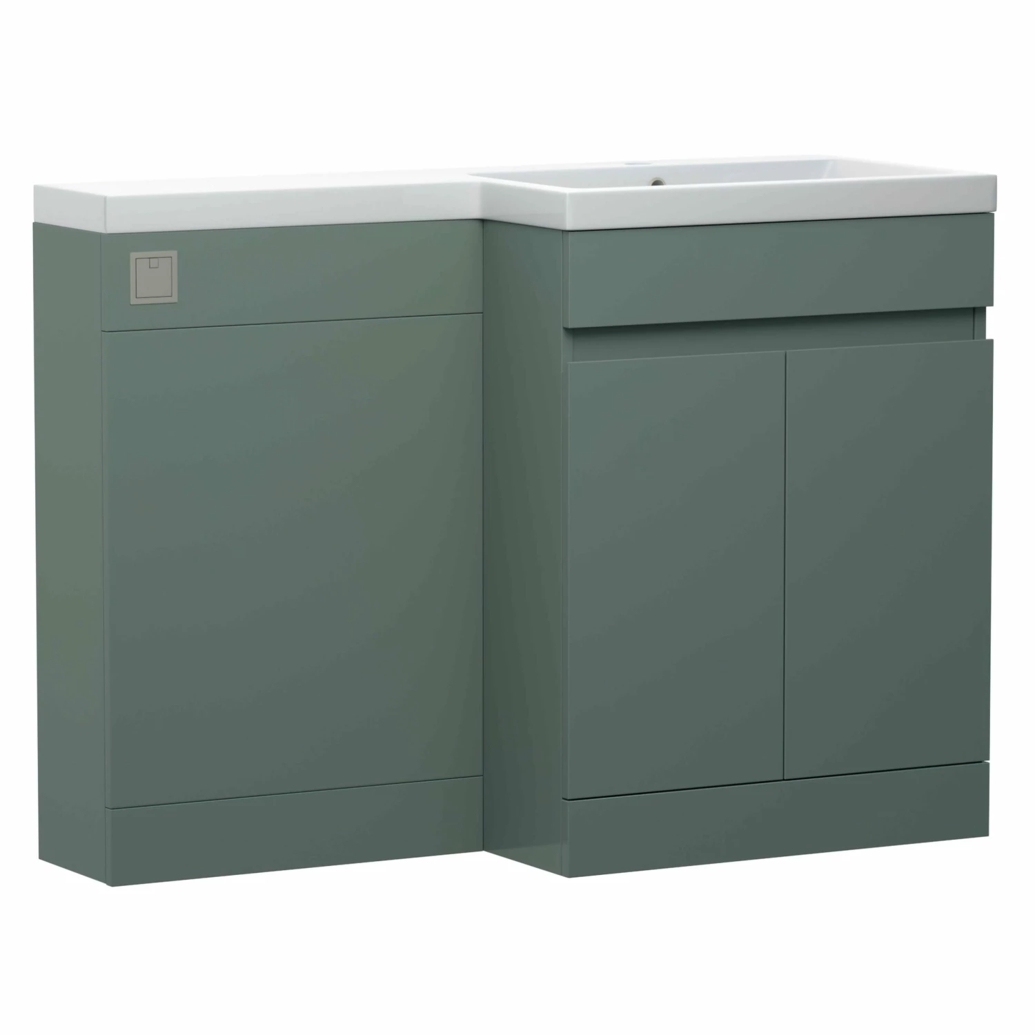 Dylan 1100mm Combination Left Hand Basin & Toilet Unit - Green 5 Dylan 1100mm Combination Left Hand Basin & Toilet Unit - Green - Image 3