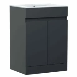 Dylan 600mm Floorstanding Vanity Unit & Basin - Blue 31 Dylan 600mm Floorstanding Vanity Unit & Basin - Blue -TAP WAREHOUSE Shop dylan 600mm floorstanding unit anthracite cutout