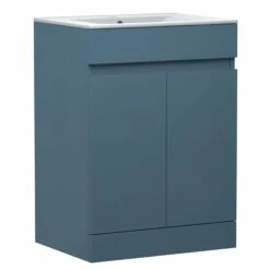Dylan 600mm Floorstanding Vanity Unit & Basin - Blue 30 Dylan 600mm Floorstanding Vanity Unit & Basin - Blue -TAP WAREHOUSE Shop dylan 600mm floorstanding unit blue cutout