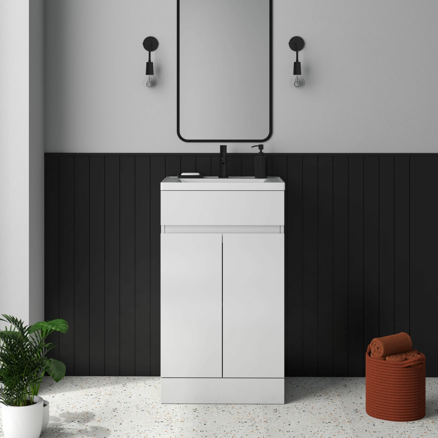 Dylan 500mm Floorstanding Vanity Unit & Basin - Anthracite 4 Dylan 500mm Floorstanding Vanity Unit & Basin - Anthracite - Image 2