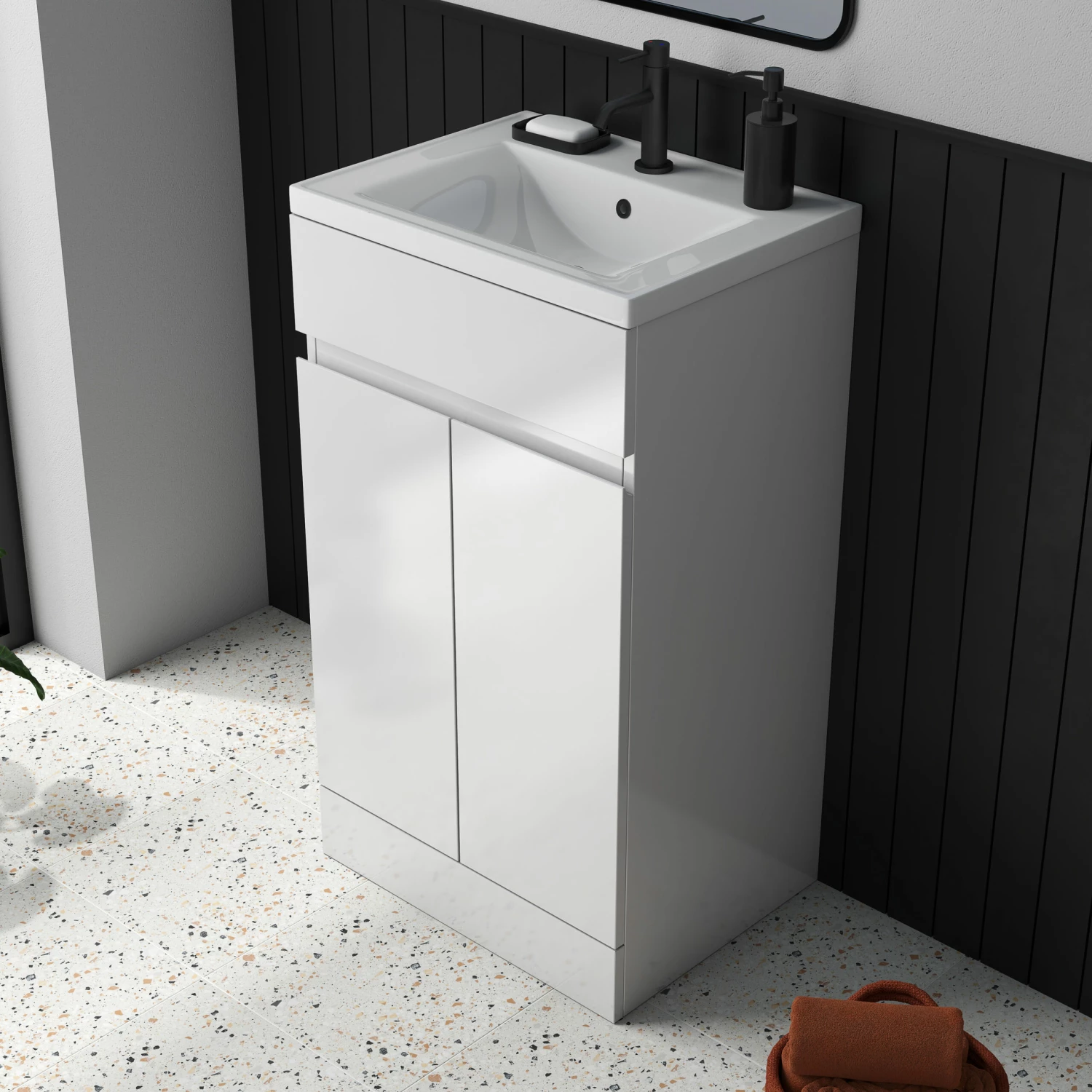 Dylan 500mm Floorstanding Vanity Unit & Basin - Anthracite 10 Dylan 500mm Floorstanding Vanity Unit & Basin - Anthracite - Image 8