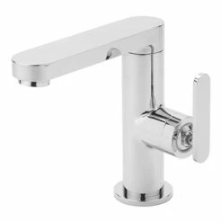 Sagittarius Eclipse Side Lever Basin Mixer Tap With Sprung Waste