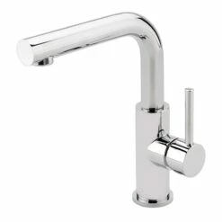 Sagittarius Ergo Lever Mono Basin Mixer Tap With Swivel Spout & Sprung Waste